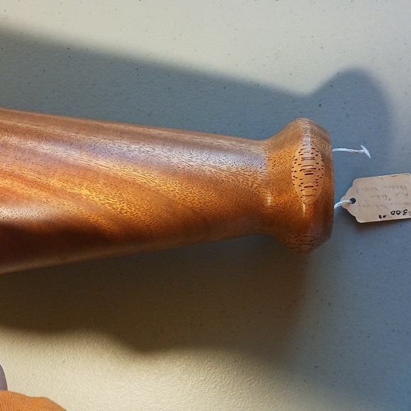 African Mohagany & Red Palm Hollow Vessel Decor Rare One-of-a-kind #eshopchicago - Picture 6 of 8